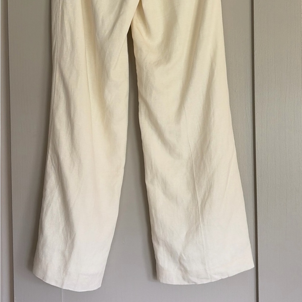 Ann Taylor High-Rise Wide Leg Cream Trouser Size 0 - Picture 8 of 10